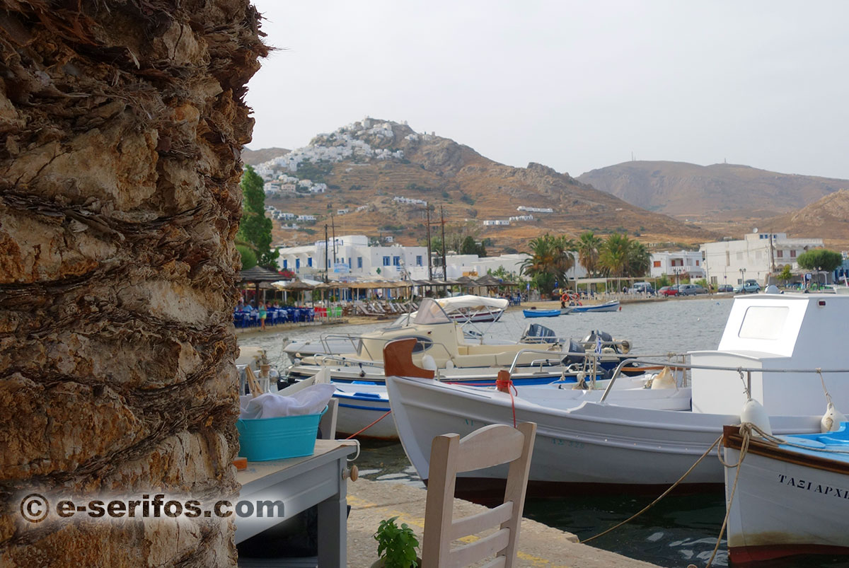 A restaurant by the sea, at Livadi