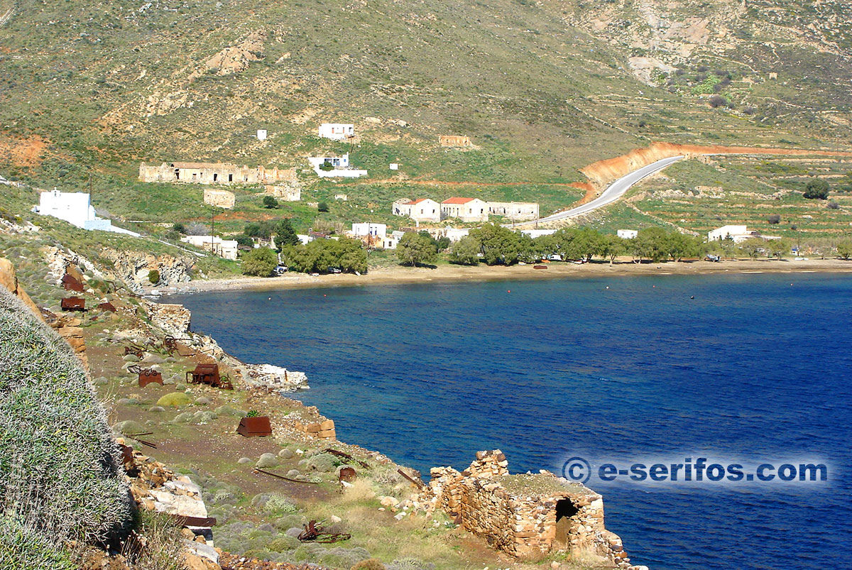 The old mine facilities at the area of Koutala in Serifos