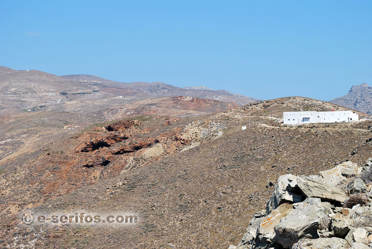 Mine galleries at the hills around Megalo Chorio