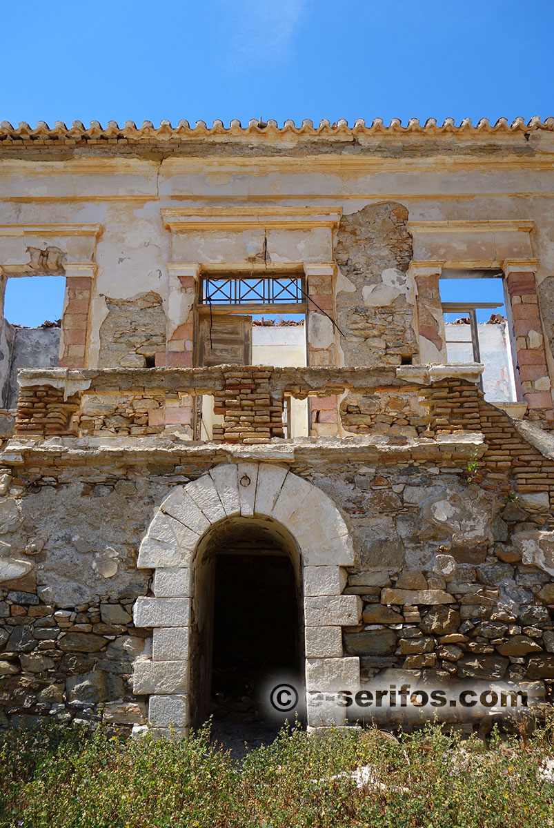 The headquarter building of the mines in Megalo Livadi