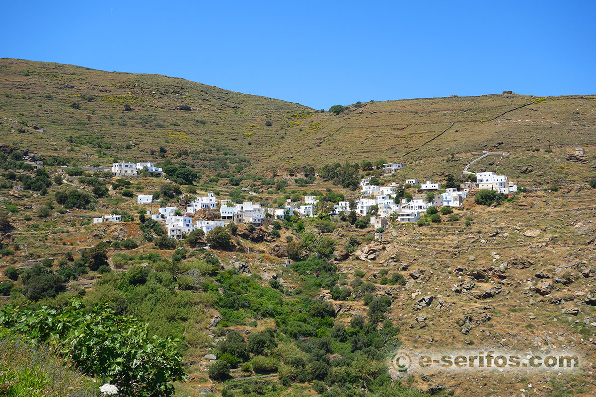 The amphitheatrically built settlement Kentarhos in Serifos